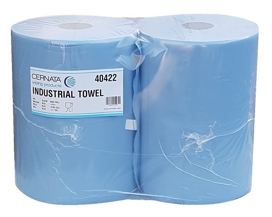 Cernata XXL Classic 3Ply Blue Roll 1000 Sheets Pack of 2